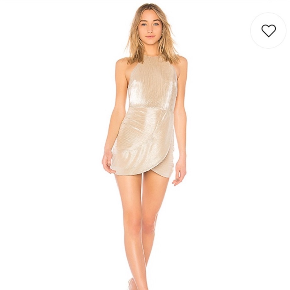 Revolve dress, gold shimmer,  holiday or NY